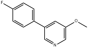 3-(4-Fluorophenyl)-5-Methoxypyridine Struktur