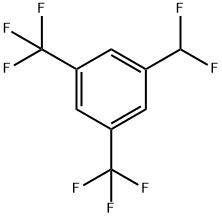 1-(Difluoromethyl)-3,5-bis(trifluoromethyl)benzene Struktur
