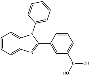 1-苯基-2(3-苯基硼酸)-苯并咪唑, 1214723-26-8, 结构式
