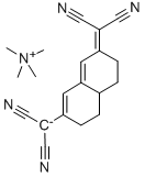 METHANAMINIUM, N,N,N-TRIMETHYL-, SALT WITH [7-(DICYANOMETHYLENE)-3,4,4A,5,6,7-HEXAHYDRO-2-NAPHTHALENYL]PROPANEDINITRILE (1:1) Structure