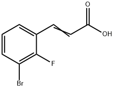 (2E)-3-(3-Bromo-2-fluorophenyl)prop-2-enoic acid Structure