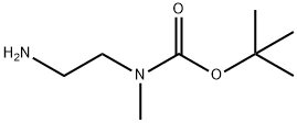 N-(tert-ブトキシカルボニル)-N-メチル-1,2-エチレンジアミン 化学構造式