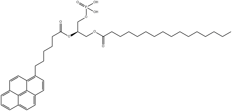 1-palmitoyl-2-(6-(pyren-1-yl)hexanoyl)-sn-glycero-3-phosphatidic acid Structure
