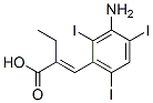 2-[(3-Amino-2,4,6-triiodophenyl)methylene]butanoic acid Struktur