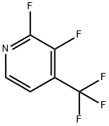 2,3-ジフルオロ-4-(トリフルオロメチル)ピリジン 化学構造式
