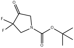 3,3-ジフルオロ-4-オキソピロリジン-1-カルボン酸TERT-ブチル 化学構造式