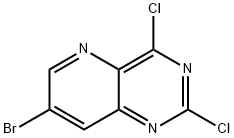7-ブロモ-2,4-ジクロロピリド[3,2-D]ピリミジン 化学構造式