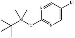 5-溴-2-(叔丁基二甲氧基甲硅烷)嘧啶 结构式