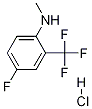 N-METHYL 4-FLUORO-2-(TRIFLUOROMETHYL)ANILINE, HCL, 1215205-13-2, 结构式