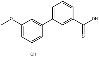 3-HYDROXY-5-METHOXYBIPHENYL-3-CARBOXYLIC ACID, 1215205-51-8, 结构式