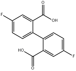 4,4'-Difluorobiphenyl-2,2'-dicarboxylic acid Structure