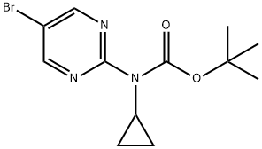tert-Butyl 5-bromopyrimidin-2-yl(cyclopropyl)carbamate Struktur
