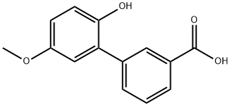 2-Hydroxy-5-Methoxybiphenyl-3-carboxylic acid Struktur