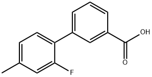 2-Fluoro-4-Methylbiphenyl-3-carboxylic acid Struktur
