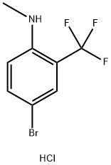 4-BROMO-N-METHYL-2-(TRIFLUOROMETHYL)ANILINE HCL, 1215206-44-2, 结构式