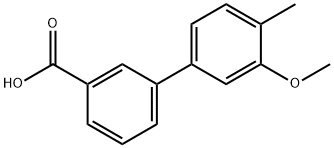 3-METHOXY-4-METHYLBIPHENYL-3-CARBOXYLIC ACID, 1215206-59-9, 结构式