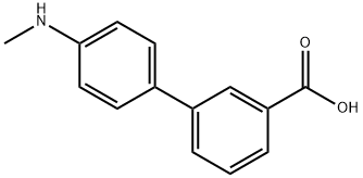 4-(METHYLAMINO)BIPHENYL-3-CARBOXYLIC ACID, 1215206-62-4, 结构式