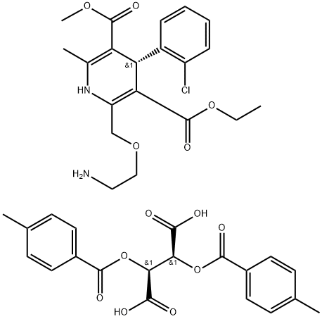 (S)-Amlodipine Di-p-Toluoyl-D-tartrate Struktur