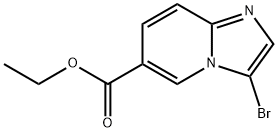 IMidazo[1,2-a]pyridine-6-carboxylic acid, 3-broMo-, ethyl ester Struktur