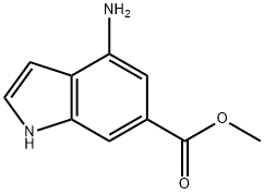 4-アミノ-1H-インドール-6-カルボン酸メチル 化学構造式