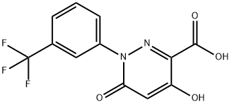 4-HYDROXY-6-OXO-1-[3-(TRIFLUOROMETHYL)PHENYL]-1,6-DIHYDRO-3-PYRIDAZINECARBOXYLIC ACID Structure