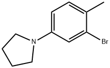 1-(3-Bromo-4-methylphenyl)pyrrolidine, 1215917-98-8, 结构式