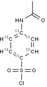 4-N-Acetylaminobenzene-13C6-sulfonyl Chloride Structure