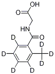 N-(2-Methyl-d3-benzoyl-d4)glycine Structure