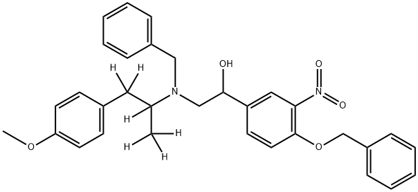 RAC-N-BENZYL-N-[2-HYDROXYL-2-(4-BENZYLOXY-3-NITROPHENYL)-ETHYL]-3-(4-METHOXYPHENYL)-2-PROPYLAMINE-D6|RAC-N-BENZYL-N-[2-HYDROXYL-2-(4-BENZYLOXY-3-NITROPHENYL)-ETHYL]-3-(4-METHOXYPHENYL)-2-PROPYLAMINE-D6