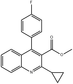 Methyl 4-(4'-fluorophenyl)-2-(cyclopropyl)-3-quinolinecarboxylate Struktur