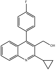 2-环丙基-4-(4-氟苯基)-3-喹啉甲醇, 121660-11-5, 结构式