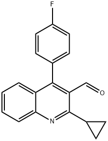 2-シクロプロピル-4-(4-フルオロフェニル)キノリン-3-カルブアルデヒド 化学構造式