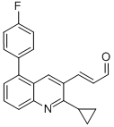 (E)-3-[2-CYCLOPROPYL-4-(4-FLUOROPHENYL)-3-QUINOLYL]-ACROLEIN Struktur
