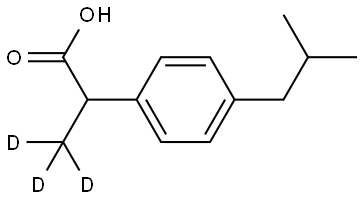 (±)‐イブプロフェン‐D3(Α‐メチル‐D3) 化学構造式