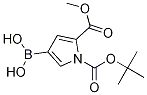 1-(tert-butoxycarbonyl)-5-(Methoxycarbonyl)-1H-pyrrol-3-ylboronic acid Struktur