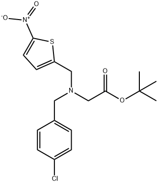 1,1-Dimethylethyl-N-[(4-chlorophenyl)methyl]-N-[(5-nitro-2-thienyl)methyl])glycinate Struktur