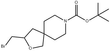 3-(ブロモメチル)-2-オキサ-8-アザスピロ[4.5]デカン-8-カルボン酸TERT-ブチル 化学構造式