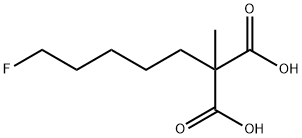 2-(5-氟戊基)-2-甲基丙二酸, 1216897-16-3, 结构式