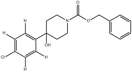 N-Benzyloxycarbonyl-4-(4-chlorophenyl-d4)-4-piperidinol Structure