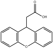 9H-キサンテン-9-酢酸 化学構造式