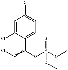 Thiophosphoric acid O-[2-chloro-1-(2,4-dichlorophenyl)vinyl]O,O-dimethyl ester Structure