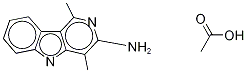 3-Amino-1,4-dimethyl-5h-pyrido[4,3-b]indole-13C2,15N Acetate Structure