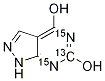 4,6-Dihydroxypyrazolo[3,4-d]pyrimidine-13C,15N2 Structure