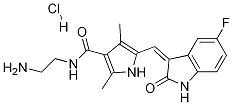 N-(2-AMinoethyl)-5-[(Z)-(5-fluoro-1,2-dihydro-2-oxo-3H-indol-3-ylidene)Methyl]-2,4-diMethyl-1H-pyrrole-3-carboxaMide Hydrochloride Struktur