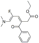 Penta-2,4-dienecarboxylic acid, 2-benzoyl-4-fluoro-5-dimethylamino-, e thyl ester Struktur