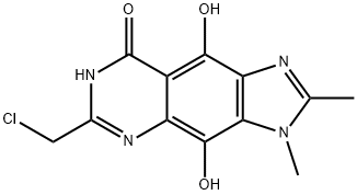 121732-17-0 8H-Imidazo[4,5-g]quinazolin-8-one,  6-(chloromethyl)-3,5-dihydro-4,9-dihydroxy-2,3-dimethyl-  (9CI)