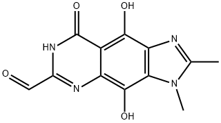 3H-Imidazo[4,5-g]quinazoline-6-carboxaldehyde,  5,8-dihydro-4,9-dihydroxy-2,3-dimethyl-8-oxo-  (9CI) Structure