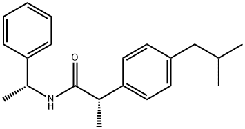 (R,S)-N-(1-Phenylethyl) Ibuprofen AMide, 121734-79-0, 结构式