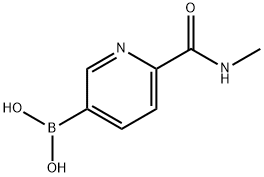 2-甲酰甲胺吡啶-5-硼酸, 1217340-94-7, 结构式