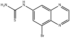 N-(8-BroMo-6-quinoxalinyl)thiourea, 1217439-05-8, 结构式